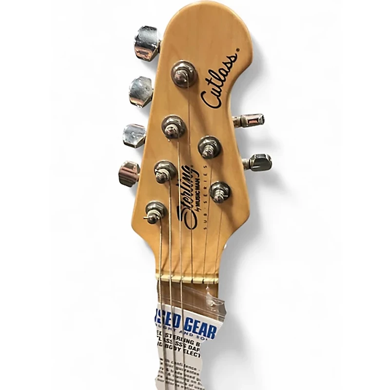 Used Sterling by Music Man Cutlass SSS Daphne Blue Solid Body Electric Guitar