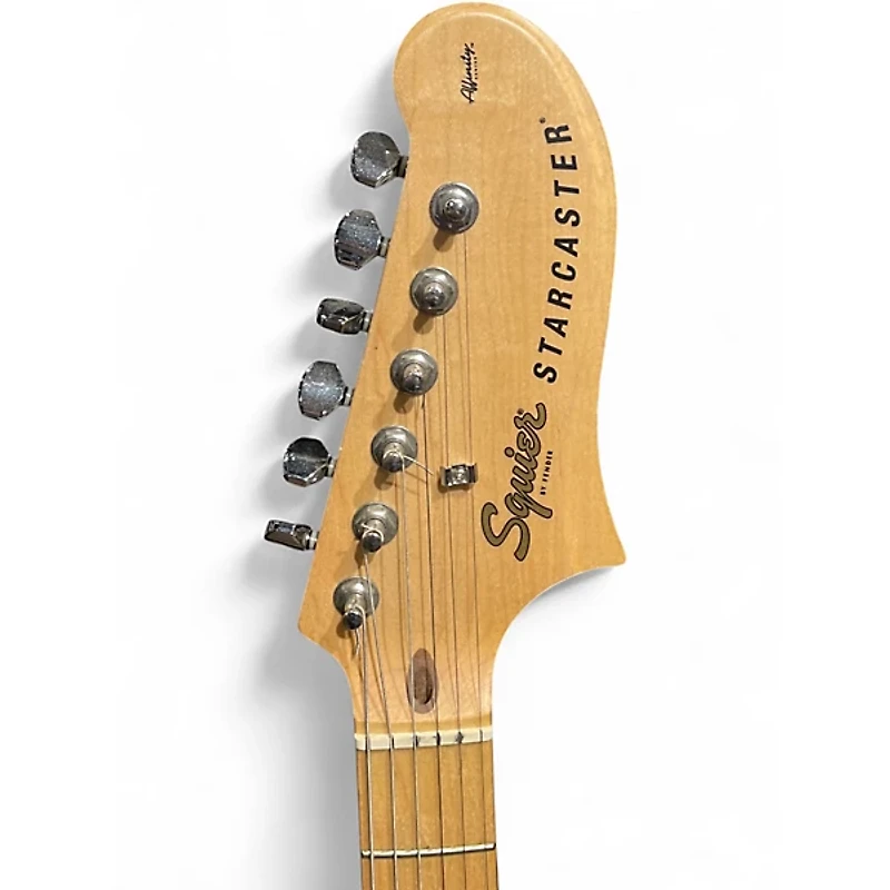 Used Squier Affinity Series Starcaster Black Hollow Body Electric Guitar