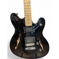 Used Squier Affinity Series Starcaster Black Hollow Body Electric Guitar