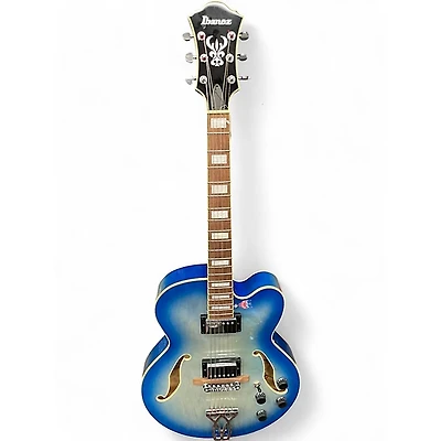 Used Ibanez AF75 JET BLUE BURST Hollow Body Electric Guitar