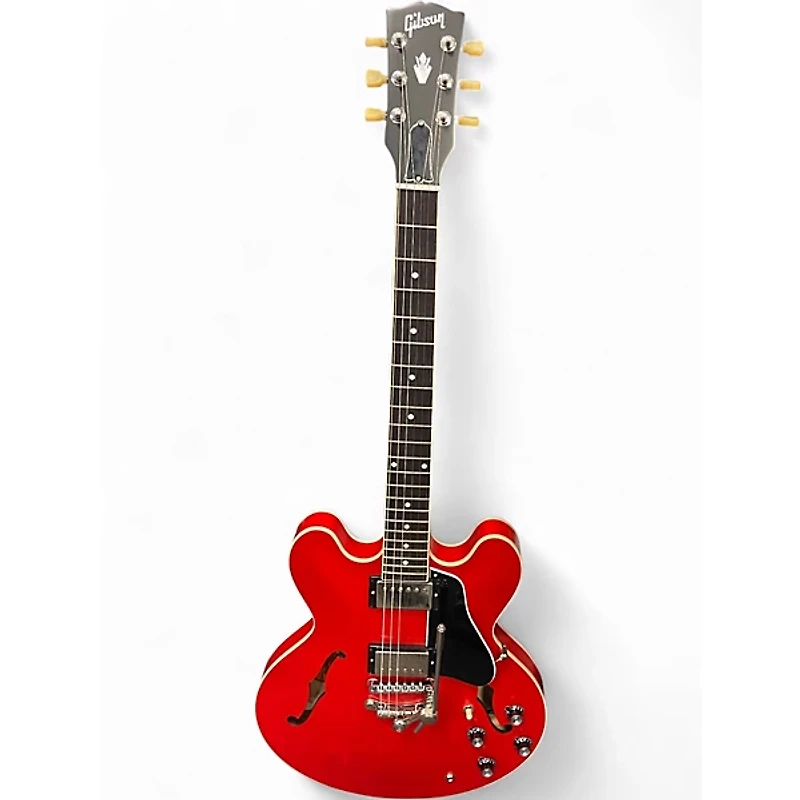 Used Gibson ES335 Satin RED Hollow Body Electric Guitar