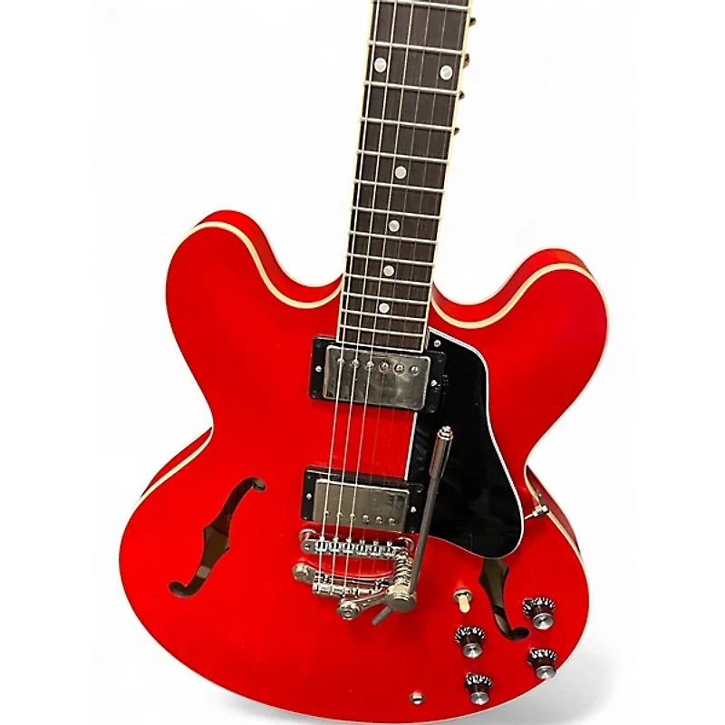 Used Gibson ES335 Satin RED Hollow Body Electric Guitar