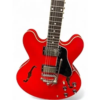 Used Gibson ES335 Satin RED Hollow Body Electric Guitar