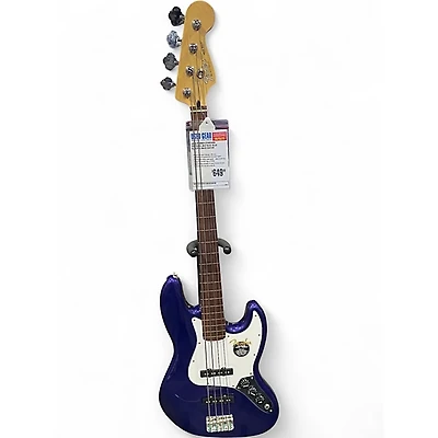 Used Fender Standard Fretless Jazz Bass Blue Electric Bass Guitar