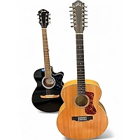 Used Guild F2512E Natural 12 String Acoustic Electric Guitar