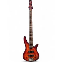 Used Ibanez SR405 5 String DRAGON EYE BURST Electric Bass Guitar