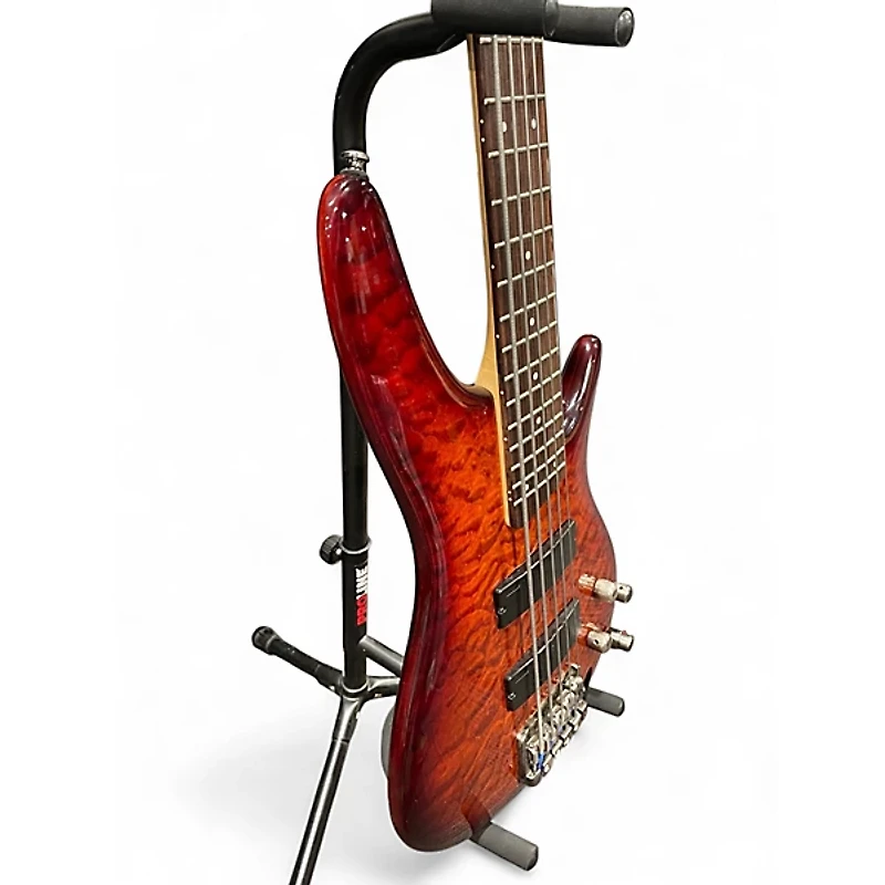 Used Ibanez SR405 5 String DRAGON EYE BURST Electric Bass Guitar