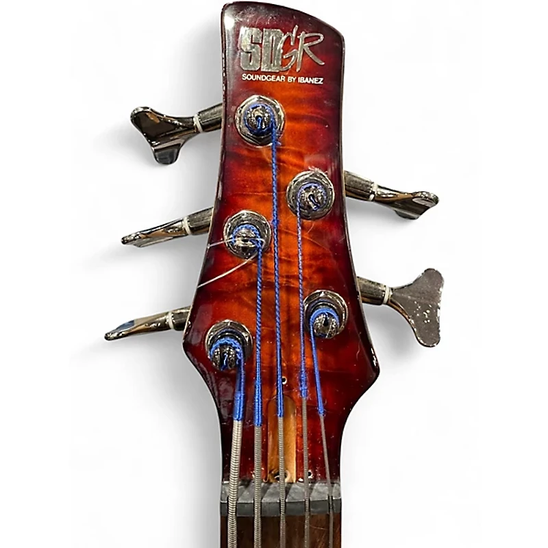 Used Ibanez SR405 5 String DRAGON EYE BURST Electric Bass Guitar