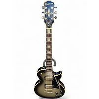 Used Epiphone Les Paul Custom Pro Black and Silver Solid Body Electric Guitar