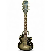 Used Epiphone Les Paul Custom Pro Black and Silver Solid Body Electric Guitar
