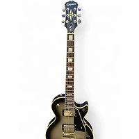 Used Epiphone Les Paul Custom Pro Black and Silver Solid Body Electric Guitar