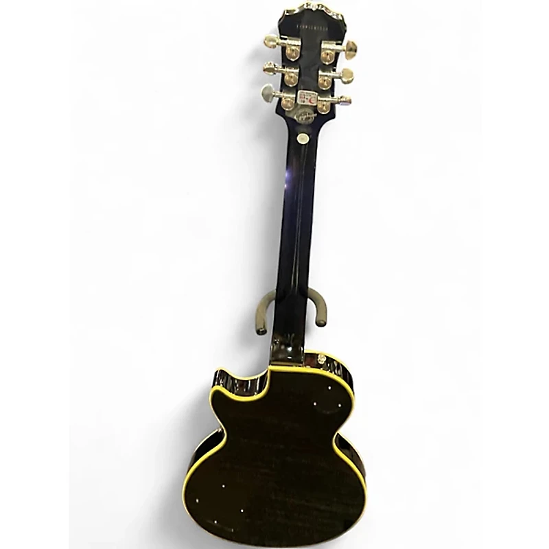 Used Epiphone Les Paul Custom Pro Black and Silver Solid Body Electric Guitar