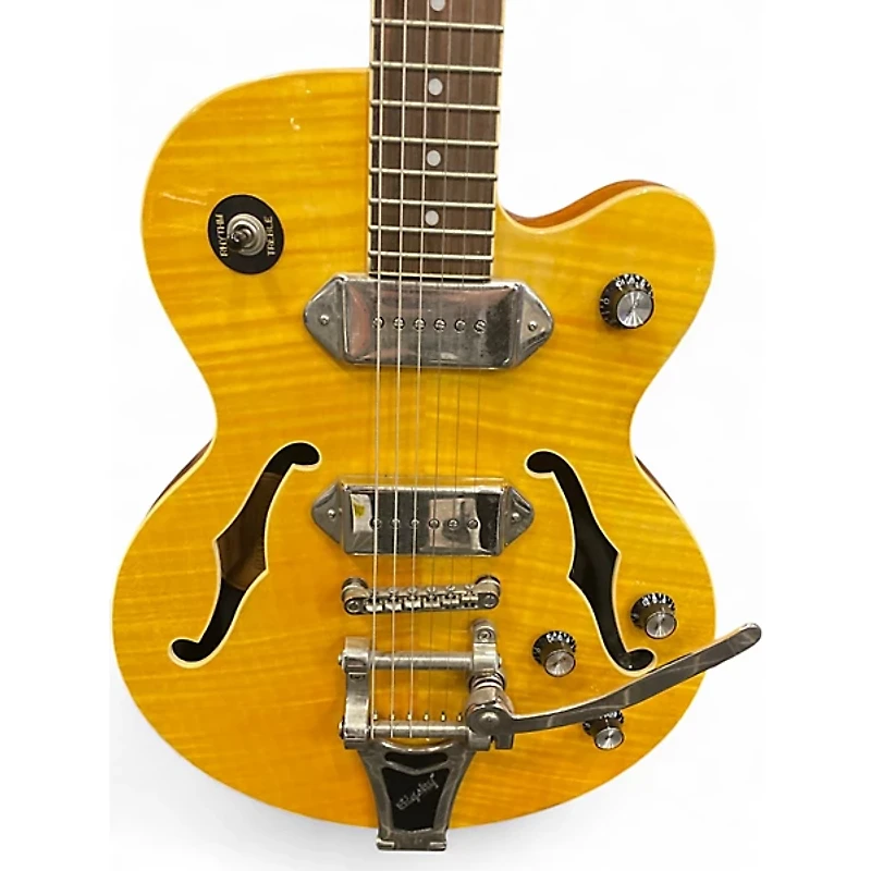 Used Epiphone Wildkat with Bigsby Natural Hollow Body Electric Guitar