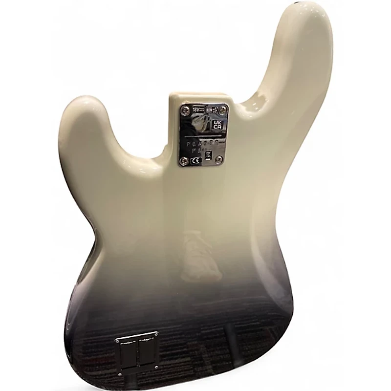 Used Fender Player Plus Active Precision Bass Black and White Electric Bass Guitar