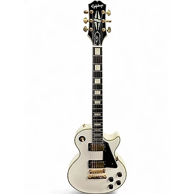 Used Epiphone Les Paul Custom Alpine White Solid Body Electric Guitar