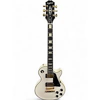 Used Epiphone Les Paul Custom Alpine White Solid Body Electric Guitar