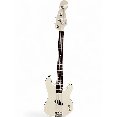 Used Fender Aerodyne Precision Bass Bright White Electric Bass Guitar