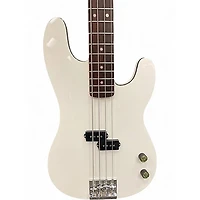 Used Fender Aerodyne Precision Bass Bright White Electric Bass Guitar