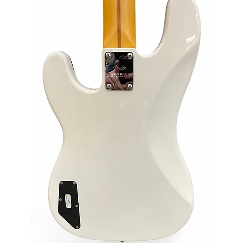 Used Fender Aerodyne Precision Bass Bright White Electric Bass Guitar