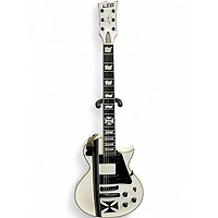 Used ESP LTD James Hetfield Signature Iron Cross WHITE Solid Body Electric Guitar