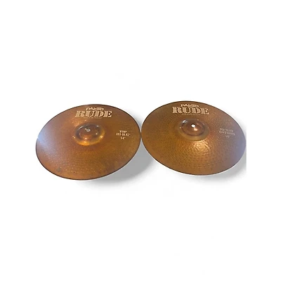 Used Paiste 14in Rude Hi Hat Pair Cymbal