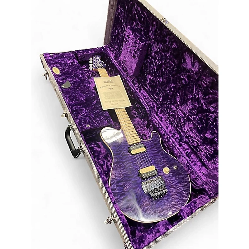 Used 2023 Ernie Ball Music Man Axis Trans Purple Solid Body Electric Guitar