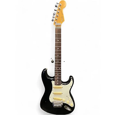 Used Squier Stratocaster Made in Japan Black Solid Body Electric Guitar