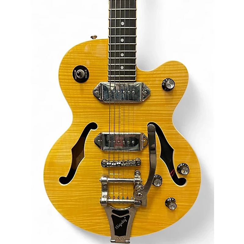 Used Epiphone Wildkat with Bigsby Natural Hollow Body Electric Guitar