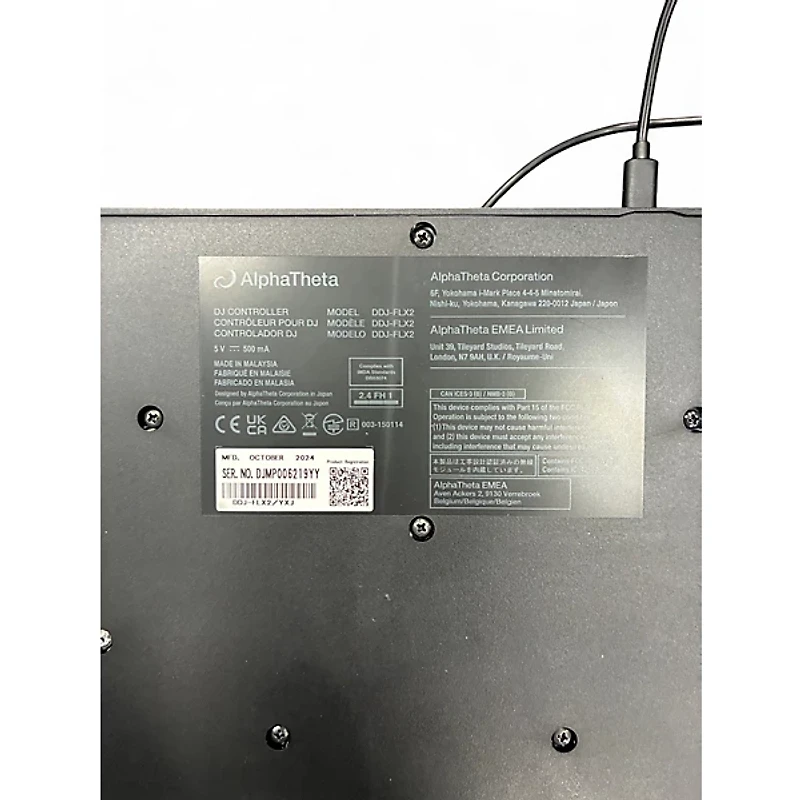 Used AlphaTheta DDJ-FLX2 DJ Controller