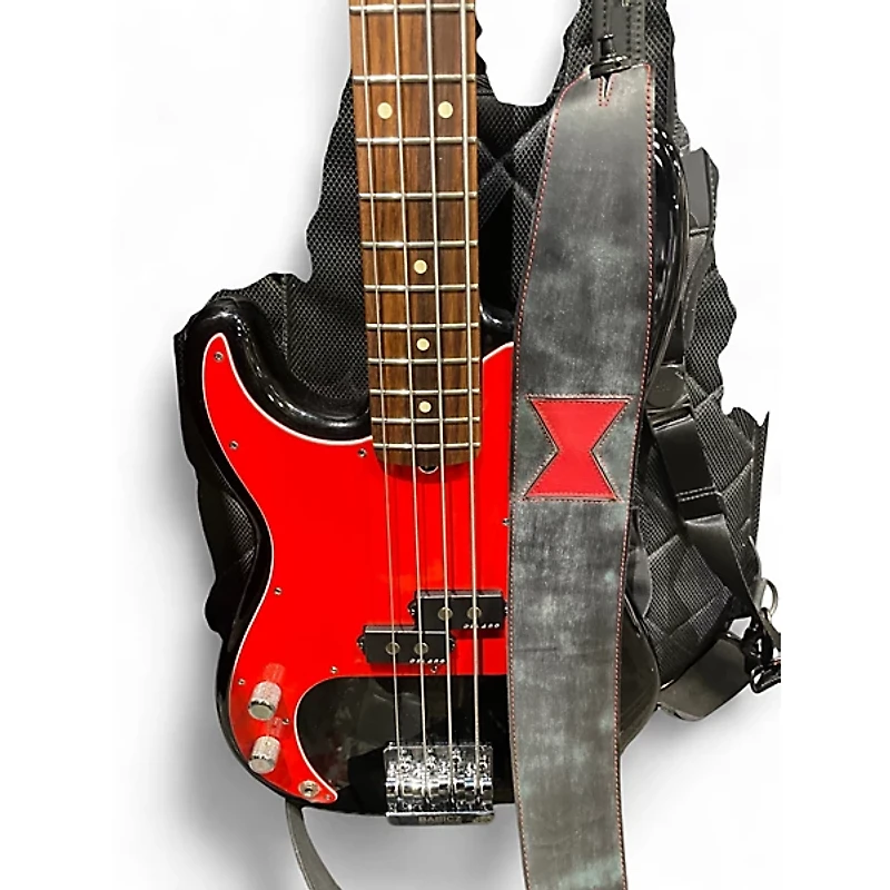 Used Fender American Standard Precision Bass Black Electric Bass Guitar