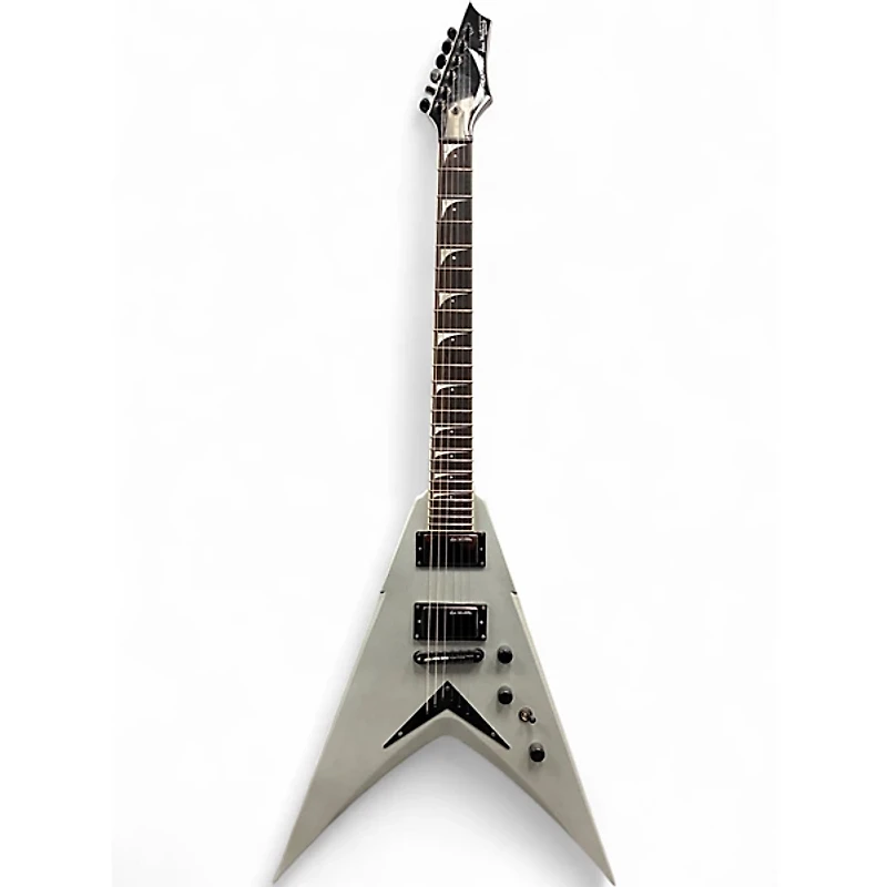 Used Dean Dave Mustaine VMNTX Metallic Silver Solid Body Electric Guitar