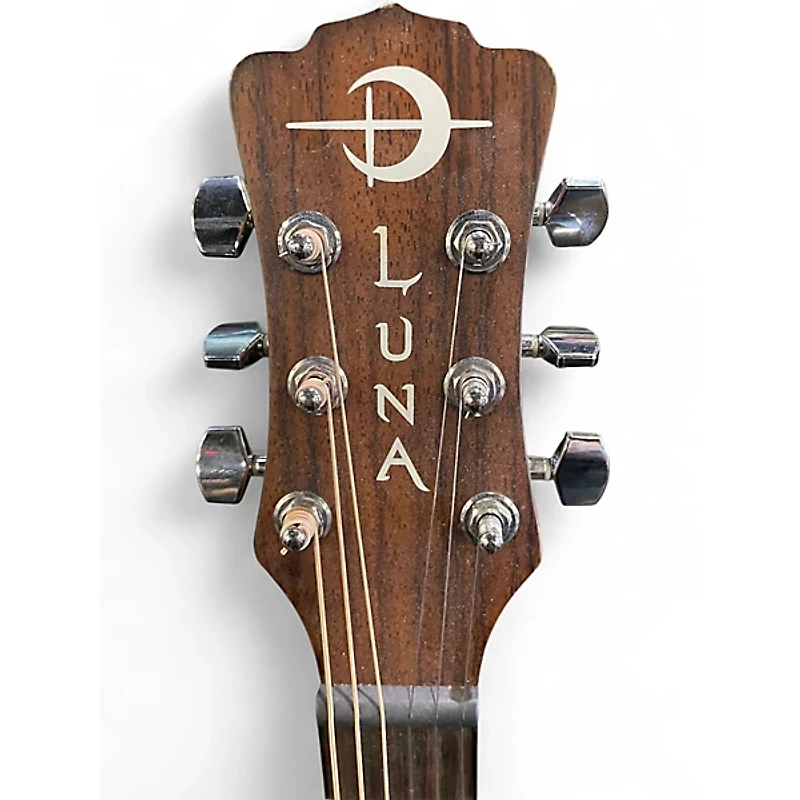 Used Luna GYPSY TATTOO Mahogany Acoustic Electric Guitar