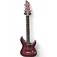 Used Schecter Guitar Research C1 Platinum satin purple burst Solid Body Electric Guitar