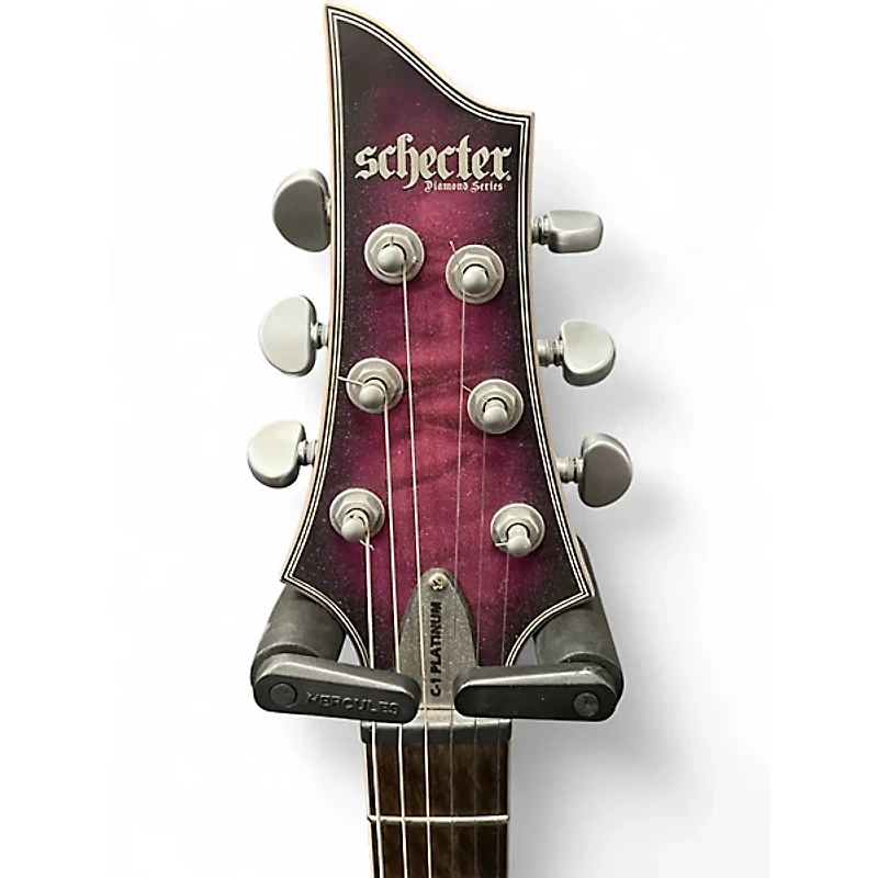 Used Schecter Guitar Research C1 Platinum satin purple burst Solid Body Electric Guitar