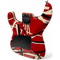 Used EVH Striped Series Red with Black and White Stripes Solid Body Electric Guitar