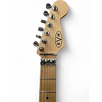 Used EVH Striped Series Red with Black and White Stripes Solid Body Electric Guitar