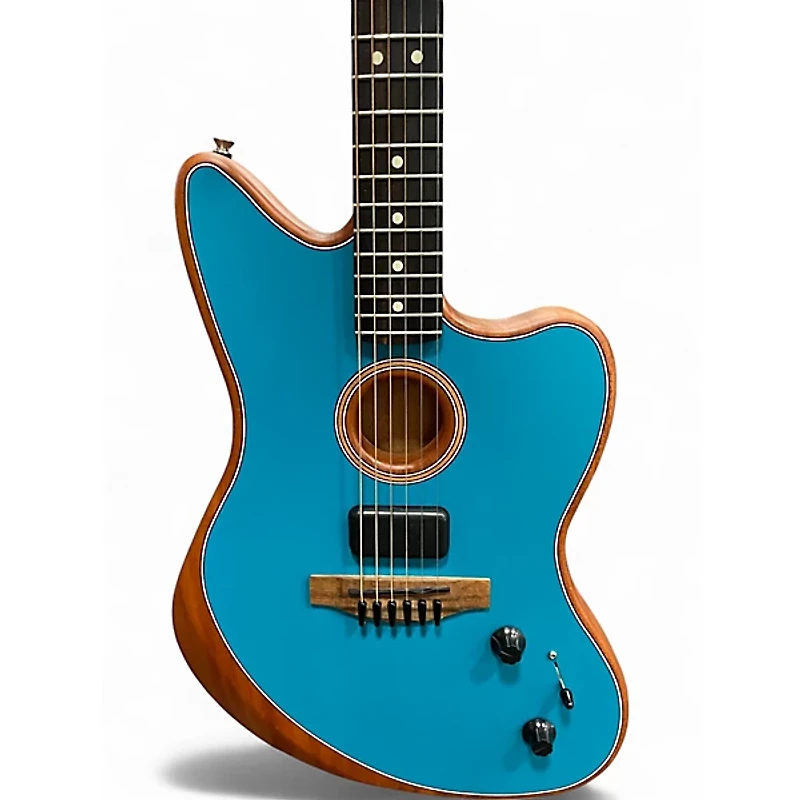 Used Fender ACOUSTASONIC JAZZMASTER ICE BLUE Acoustic Electric Guitar
