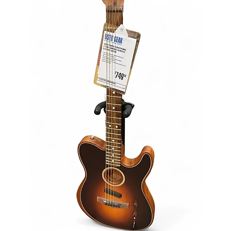 Used Fender ACOUSTASONIC 2 Tone Sunburst Acoustic Electric Guitar