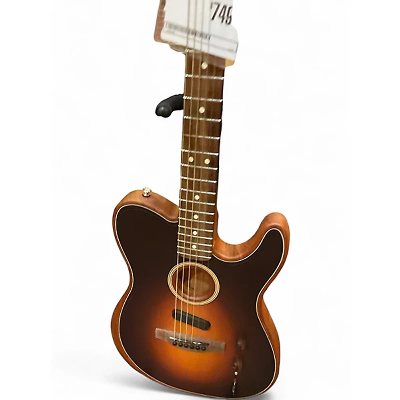 Used Fender ACOUSTASONIC 2 Tone Sunburst Acoustic Electric Guitar