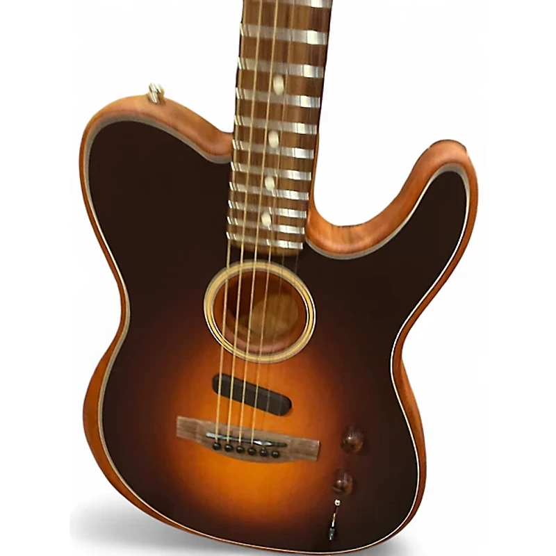 Used Fender ACOUSTASONIC 2 Tone Sunburst Acoustic Electric Guitar