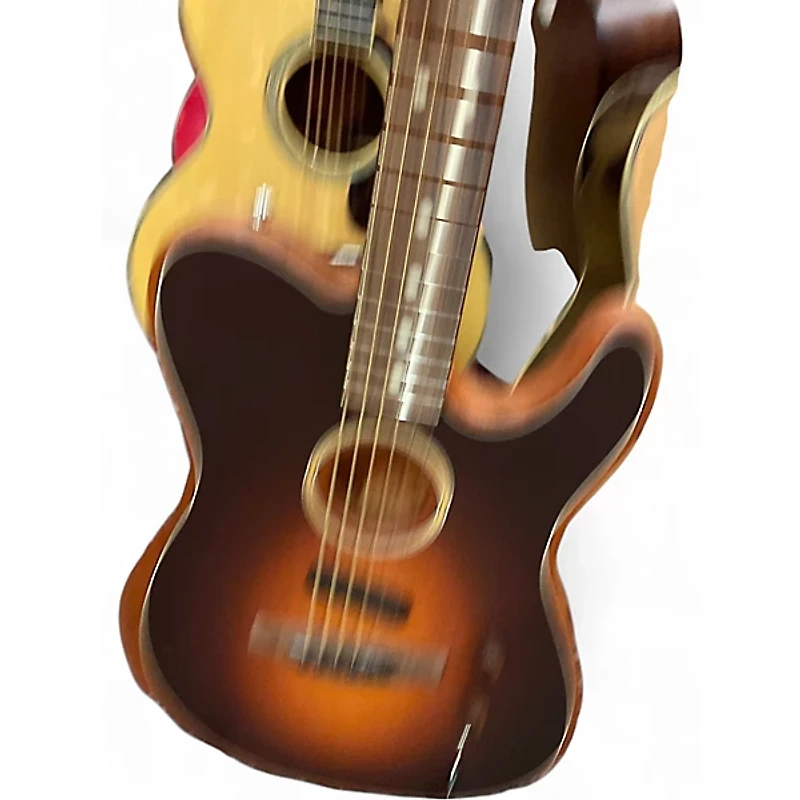 Used Fender ACOUSTASONIC 2 Tone Sunburst Acoustic Electric Guitar