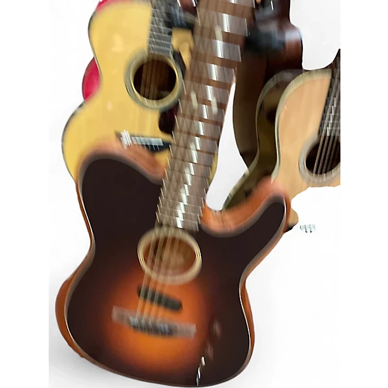 Used Fender ACOUSTASONIC 2 Tone Sunburst Acoustic Electric Guitar