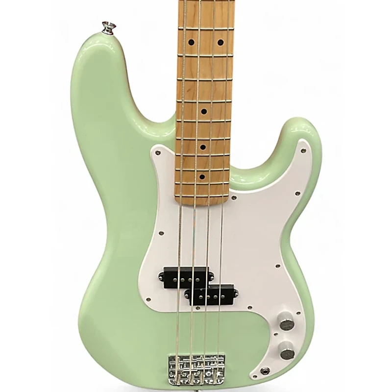 Used Squier Precision Bass mint green Electric Bass Guitar