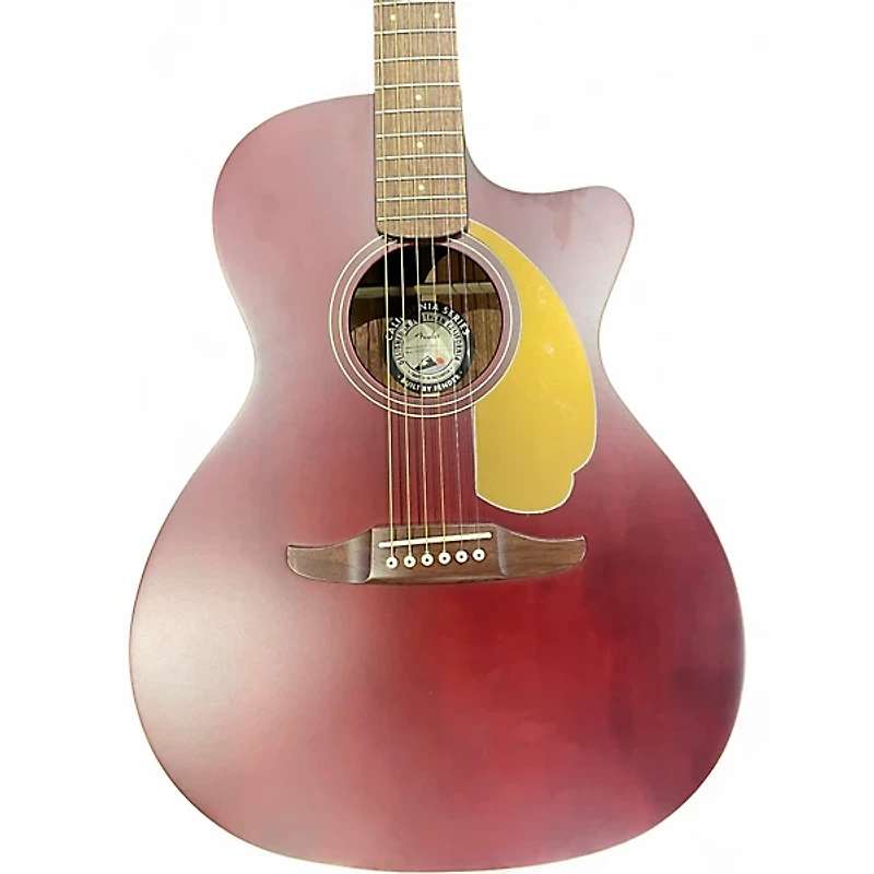 Used Fender Newporter Player Wine Red Acoustic Electric Guitar