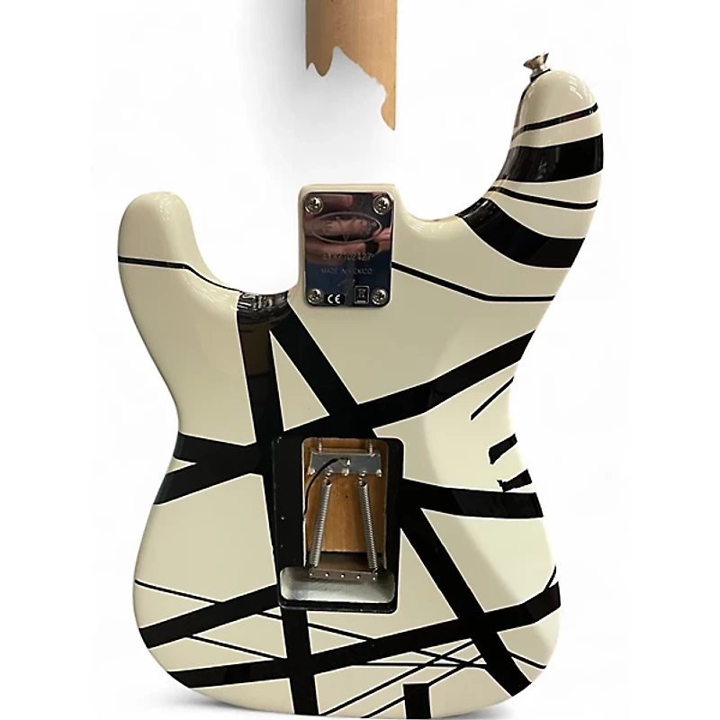 Used EVH Striped Series Black and White Solid Body Electric Guitar