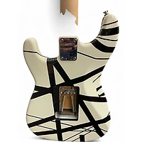 Used EVH Striped Series Black and White Solid Body Electric Guitar