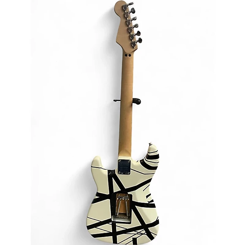 Used EVH Striped Series Black and White Solid Body Electric Guitar