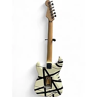 Used EVH Striped Series Black and White Solid Body Electric Guitar