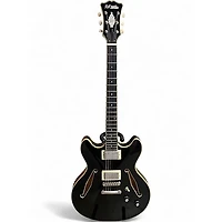 Used D'Angelico EXCEL DC TOUR Black Hollow Body Electric Guitar