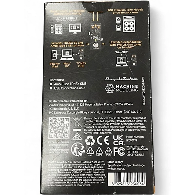 Used IK Multimedia Amplitube Tonex Effect Processor